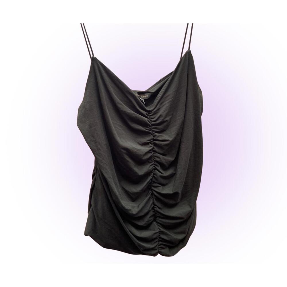 Banana Republic Black Ruched Camisole Top XL NWT spaghetti strap